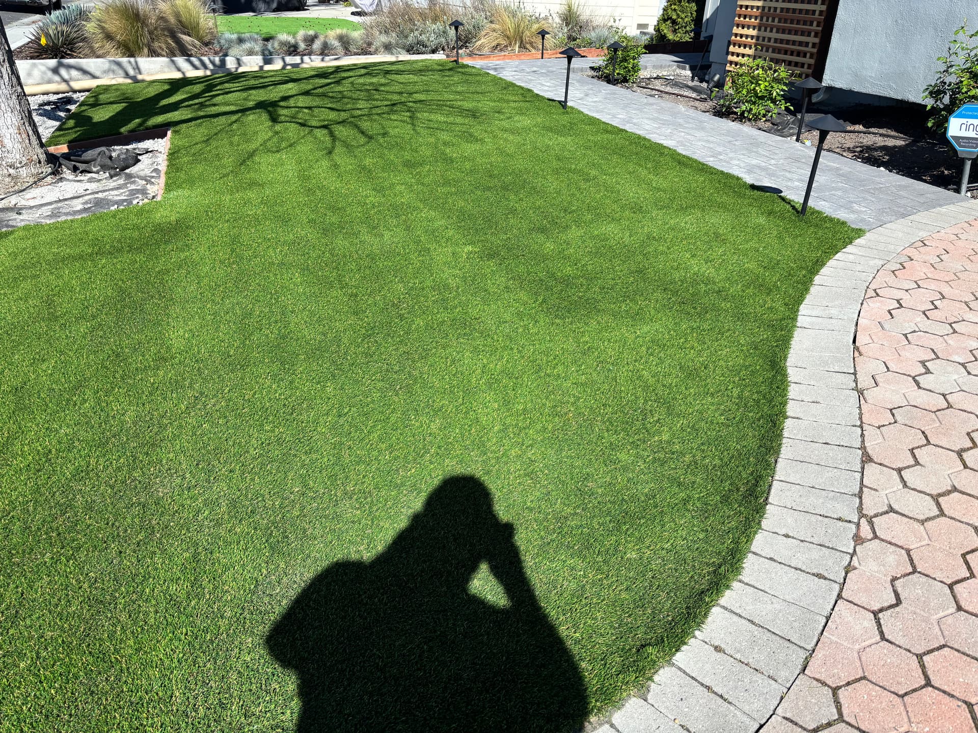 Synthetic Grass and Stylish Pavers in Mountain View image