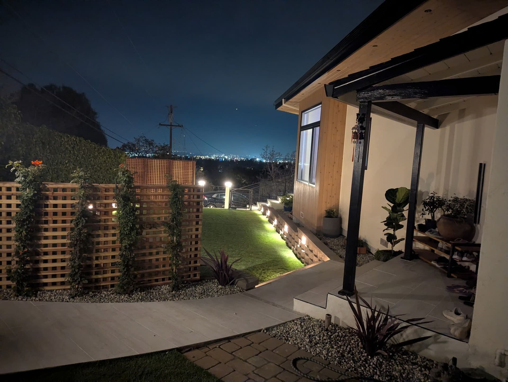 Backyard Nighttime Transformation with Garescape Landscaping