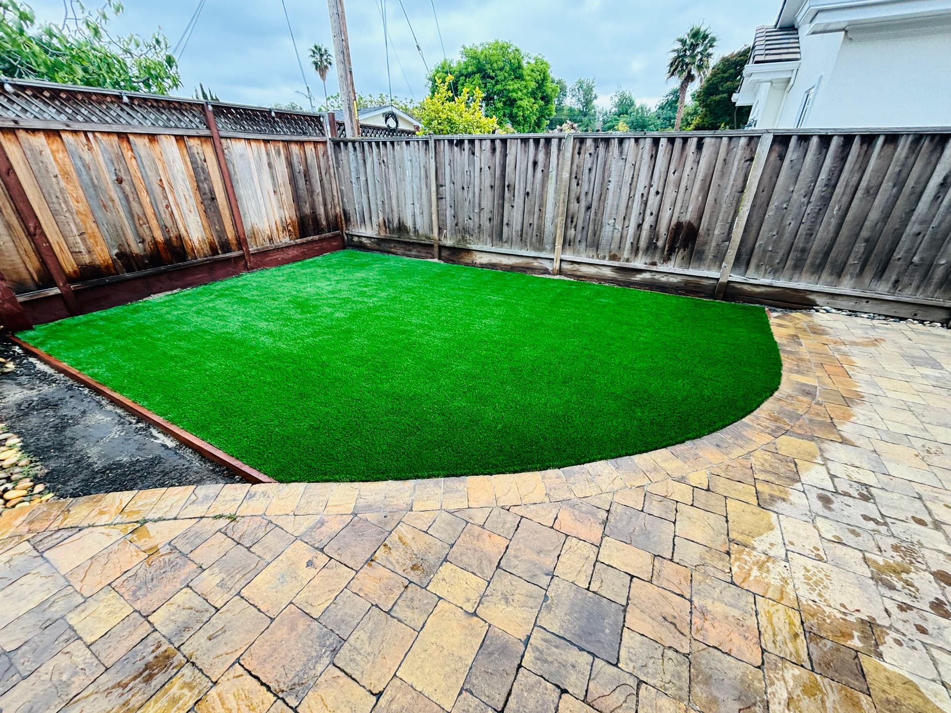 Gallery photos for Artificial Turf and Paver Backyard Upgrade in Sunnyvale: Image #1
