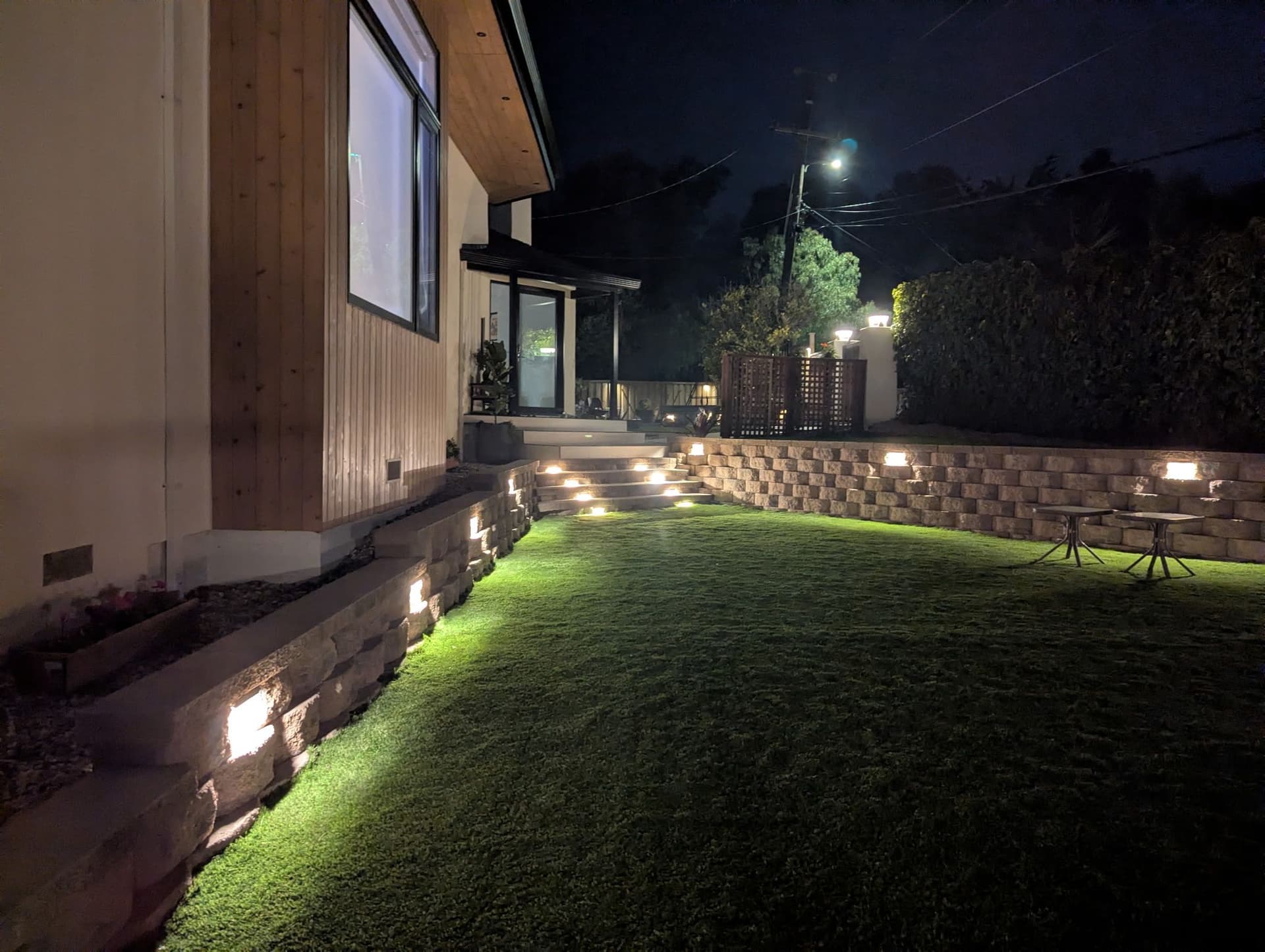 Backyard Nighttime Transformation with Garescape Landscaping