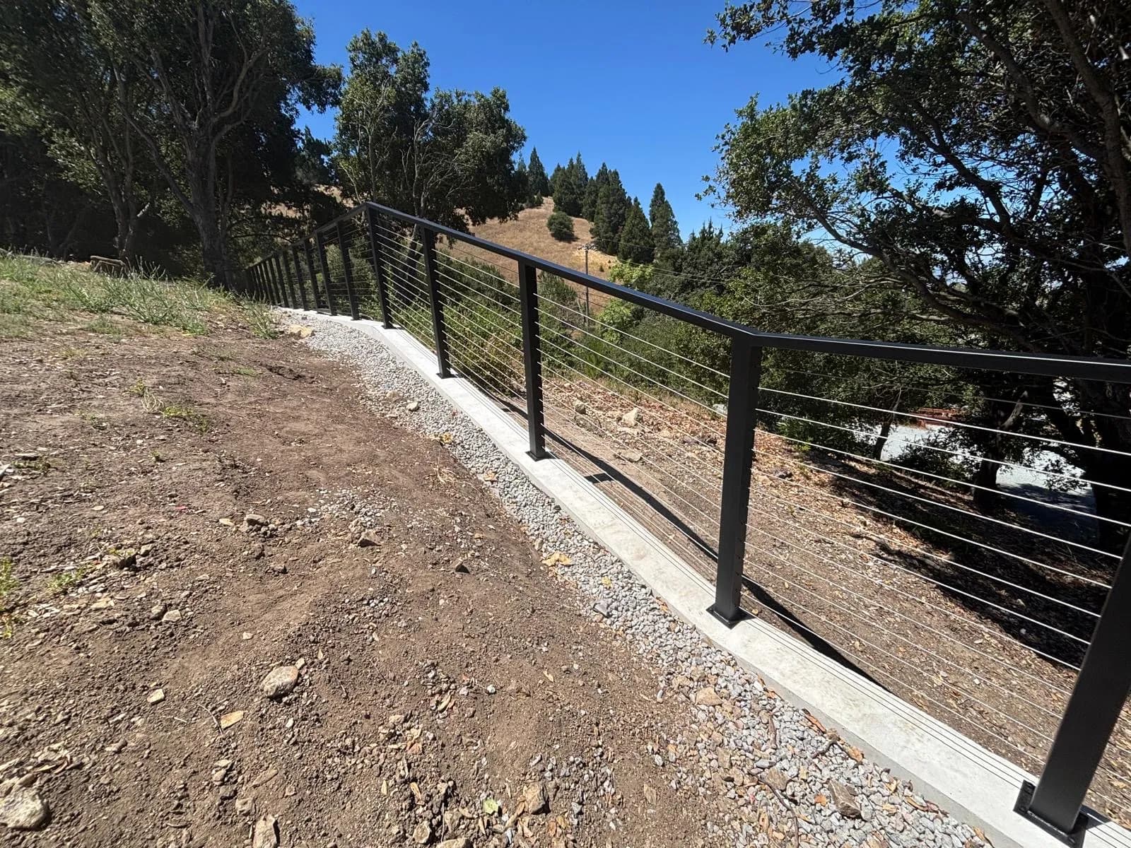 Modern Cable Railing Fence Installation in Milpitas image