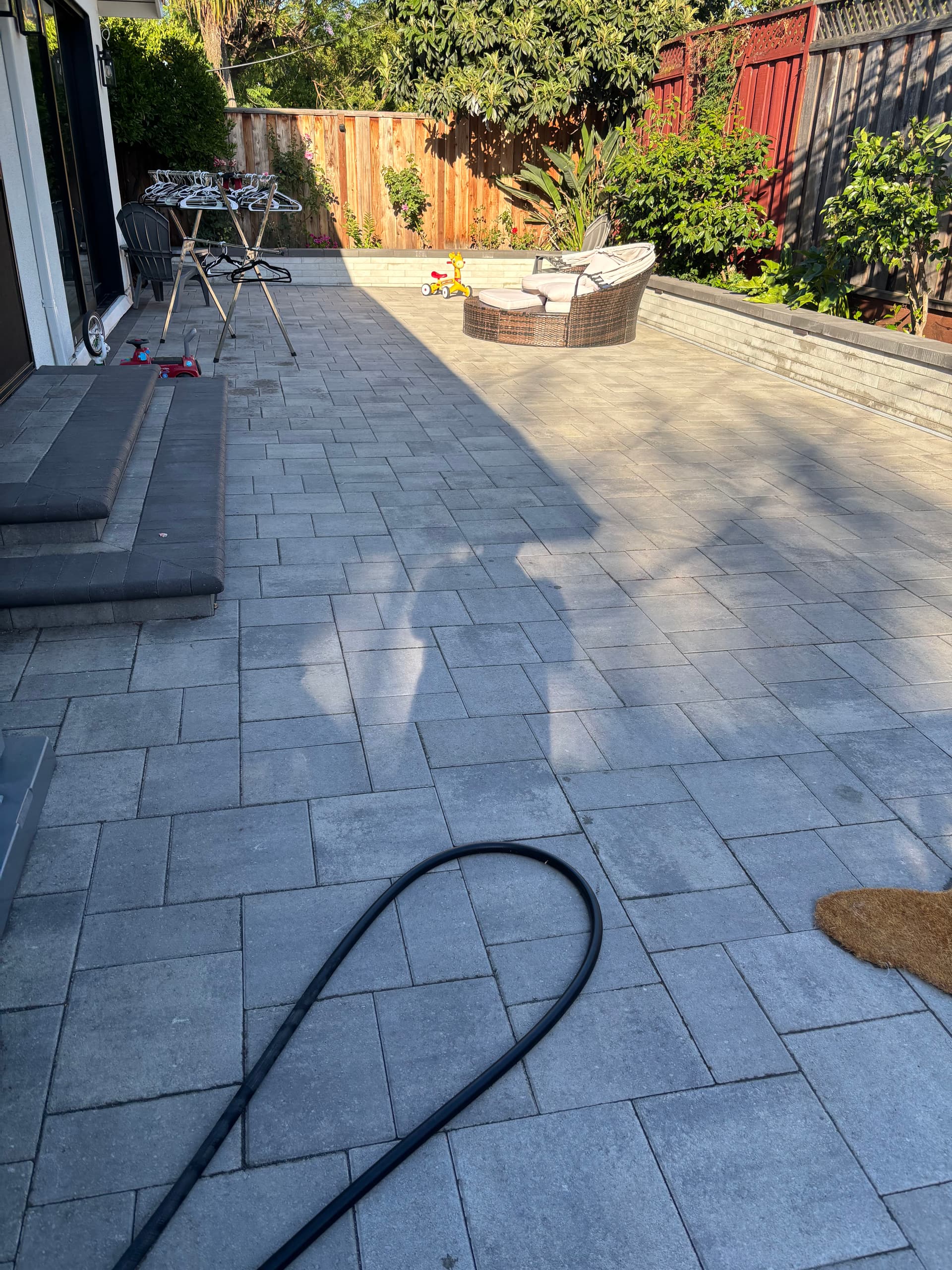 Gallery photos for Paver Installation That Works From Walkway to Backyard in Sunnyvale: Image #1